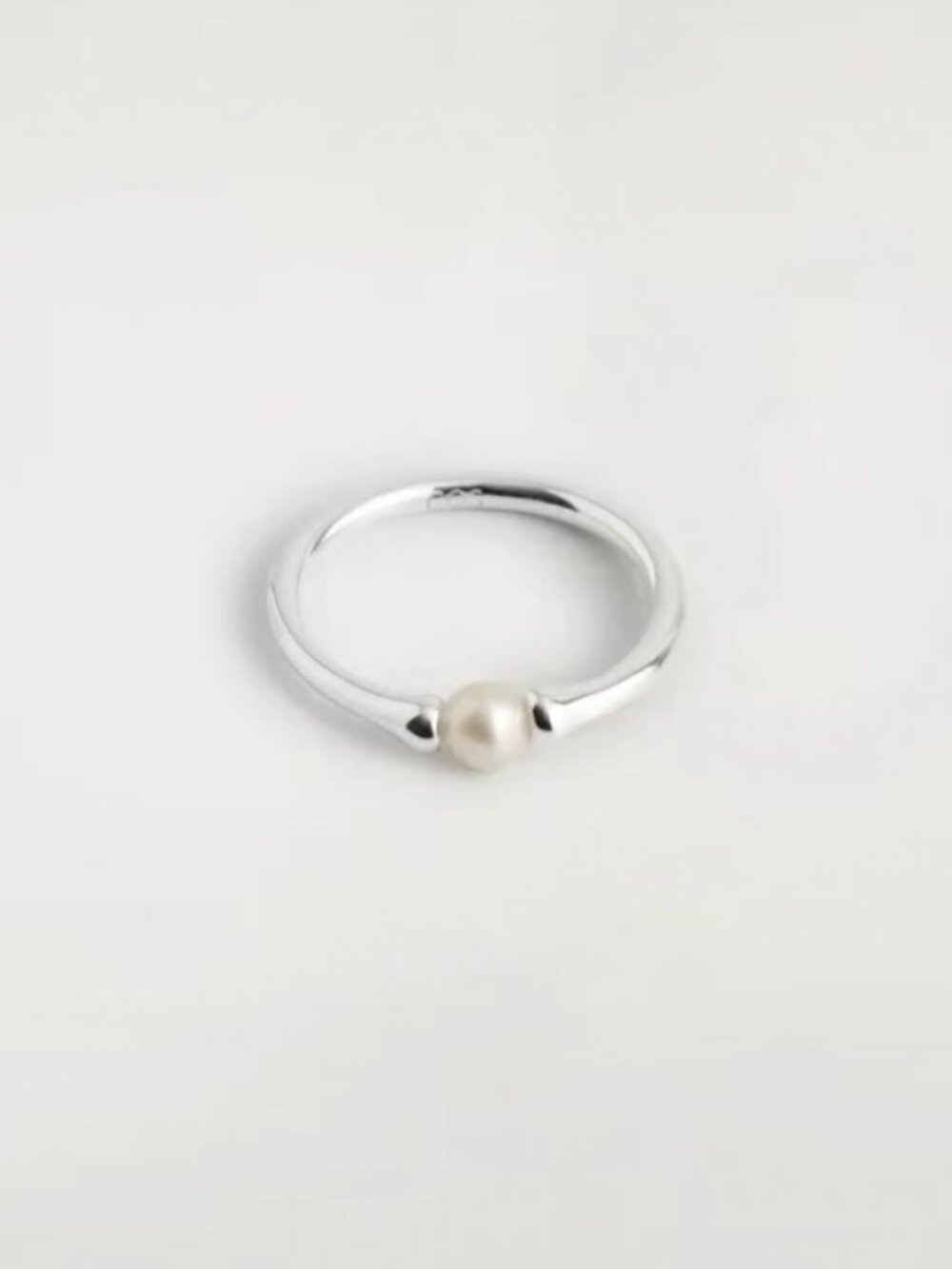 NWT COS Freshwater Pearl Ring Silver